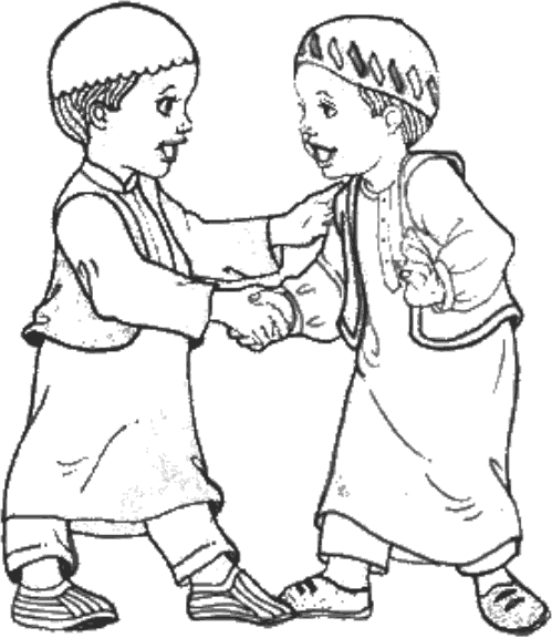 Coloring - Muslims Greetings