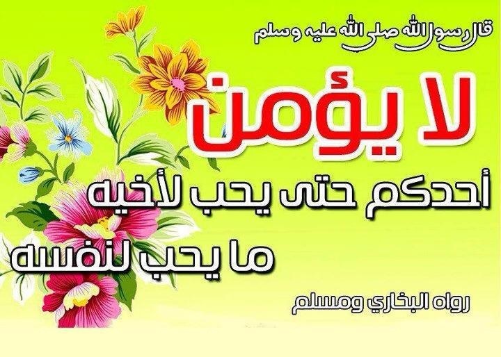 Haidth on Love لا يؤمن أحدكم حتى يحب لأخيه ما يحب لنفسه