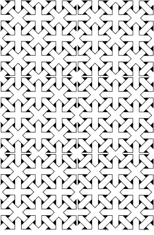 crossed pattern