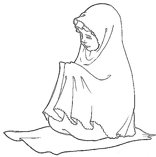 praying girl