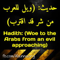 Hadith ويل للعرب من شر قد اقترب