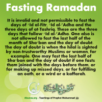 Days You Can't Fast رمضان