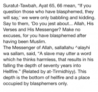 Warning of Kufur